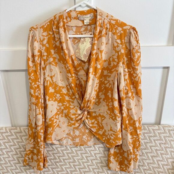 Band of Gypsies Tops - Band of Gypsies Twist Front Floral Blouse NWT